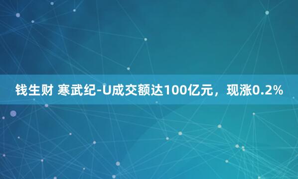 钱生财 寒武纪-U成交额达100亿元，现涨0.2%